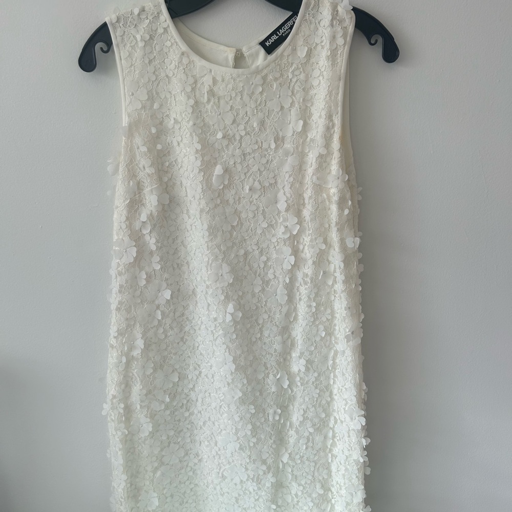 Karl lagerfeld Paris white floral dress